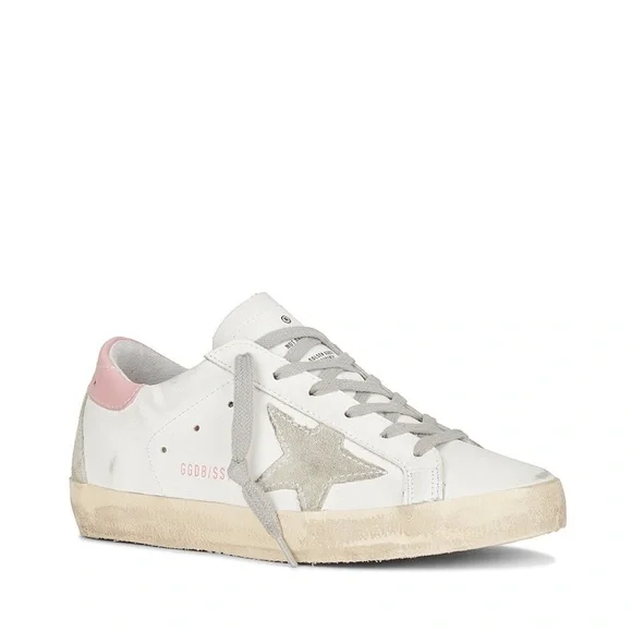 Golden Goose Women's Super Star Sneakers White Light Pink NIB - Picture 2 of 16